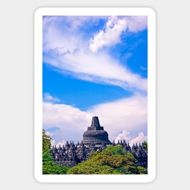 Borobudur view. Sticker by bulljup